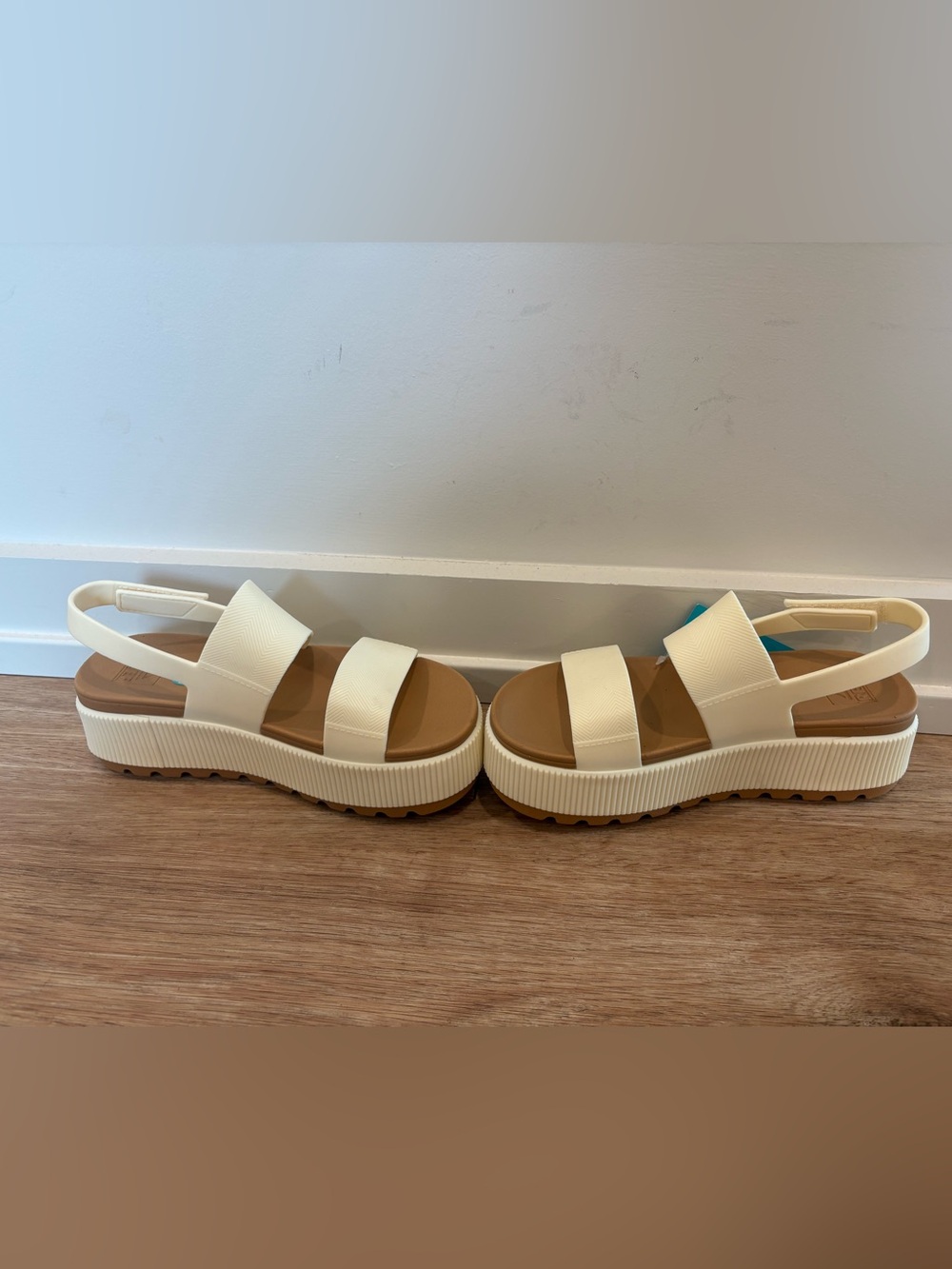 NWT REEF Water Vista Higher Women's Sandals - Cloud Cream Ivory Water Platform 6 - Picture 8 of 11